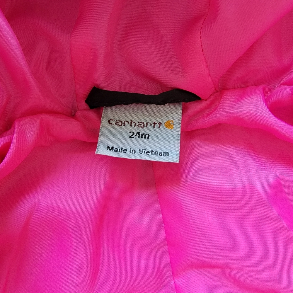 Carhartt Amoret Quilted Jacket Rain Defender Puffer Coat in Black & Pink, 24m - Picture 9 of 11